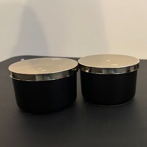 Z Gallerie Black and Silver Canisters